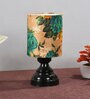 Multicolor Shade Table Lamp With Metal Base