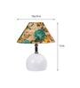 Multicolor Shade Table Lamp With Metal Base