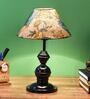 Multicolor Shade Table Lamp With Metal Base