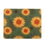 Green & Yellow Sunflower Printed Rectangle Mousepad