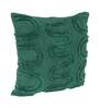 Green Woven Abstract Cotton 16 x 16 Inches Cushion Cover