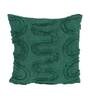 Green Woven Abstract Cotton 16 x 16 Inches Cushion Cover