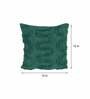 Green Woven Abstract Cotton 16 x 16 Inches Cushion Cover