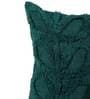 Green Woven Cotton 16 x 16 Inches Cushion Cover