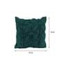Green Woven Cotton 16 x 16 Inches Cushion Cover