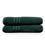 Green Cotton Solid 550 GSM 2 Pcs Bath Towels