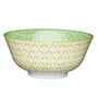Geomectric 300ml Green & Yellow Stoneware Dinner Bowl