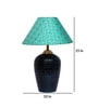 Green Shade Table Lamp With Terracotta Base