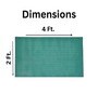 Green  Solid PVC 48x24 Inches Antiskid Bath Mat