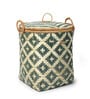 Green 100% Bamboo 16 x 16 Inches Laundry Basket