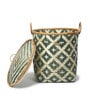 Green 100% Bamboo 16 x 16 Inches Laundry Basket