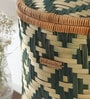 Green 100% Bamboo 16 x 16 Inches Laundry Basket