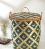 Green 100% Bamboo 16 x 16 Inches Laundry Basket