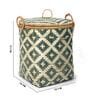 Green 100% Bamboo 16 x 16 Inches Laundry Basket