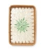 Green  Cane Rectangular Serving Tray