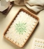 Green  Cane Rectangular Serving Tray