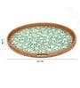 Green  Cane Round Serving Tray