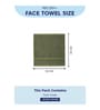 Green 100% Cotton 600 Gsm Face Towel 4 Pc