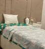 Green Floral 100% Cotton 300 GSM Single Bed Dohar