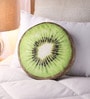 Green Cotton Kiwi Shaped Cushion