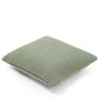 Green 100% Cotton Knitted Purl 16X16 Inches Knitted Cushion Cover
