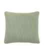 Green 100% Cotton Knitted Purl 16X16 Inches Knitted Cushion Cover