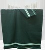 Green 100% Cotton Patterned 400 GSM Bath Towels (set of 3)