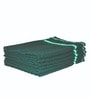Green 100% Cotton Patterned 400 GSM Hand Towels (Set of 6)