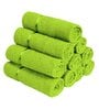 Green Solid 450 GSM Cotton Towel Sets (Set of 10)
