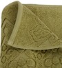 Green 100% Cotton Solid 550 GSM 4 Pieces Towel Set
