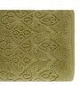Green Patterned 550 GSM Cotton Bath Towel
