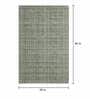 Green Solid 100% Wool 5 ft x 7 ft Hand Tufted Carpet
