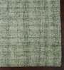 Green Solid 100% Wool 5 ft x 7 ft Hand Tufted Carpet