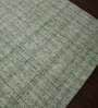Green Solid 100% Wool 5 ft x 7 ft Hand Tufted Carpet