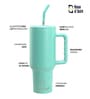 Green 1200ml Stainless Steel Double Insulated Leak Proof Coffee Tumbler with Lid & Straw