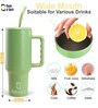 Green 1200ml Stainless Steel Double Insulated Leak Proof Coffee Tumbler with Lid & Straw