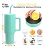 Green 1200ml Stainless Steel Double Insulated Leak Proof Coffee Tumbler with Lid & Straw
