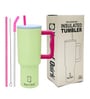 Green 1200ml Stainless Steel Double Insulated Leak Proof Coffee Tumbler with Lid & Straw