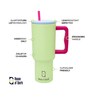 Green 1200ml Stainless Steel Double Insulated Leak Proof Coffee Tumbler with Lid & Straw