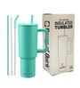 Green 1200ml Stainless Steel Double Insulated Leak Proof Coffee Tumbler with Lid & Straw