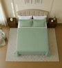 Green 144 TC 100 % Cotton Double Size Bedsheet With 2 Pillow Covers