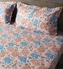 Green 144TC Cotton Flat Super King Bedsheet with 2 Pillow Covers