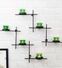 Green Metal Yoshihisa Wall Tea Light Holders (Pack Of 2)