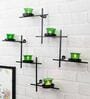 Green Metal Yoshihisa Wall Tea Light Holders (Pack Of 2)