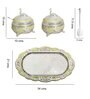 Yellow & Gold White Metal (Set of 2) Condiment set with Tray