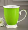 Santiago 250ml Green Bone China Coffee Mug