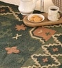 Green 4X6 ft Jaipuri Handwoven Block Print Cotton Rug