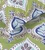 Green Abstract 144 TC Cotton Double Bedsheet with 2 Pillow Covers