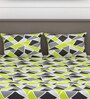 Green Abstract 144 TC Cotton Double Bedsheet with 2 Pillow Covers Green Abstract 144 TC Cotton Double Bedsheet with 2 Pillow Covers