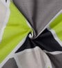 Green Abstract 144 TC Cotton Single Bedsheet with Pillow Cover